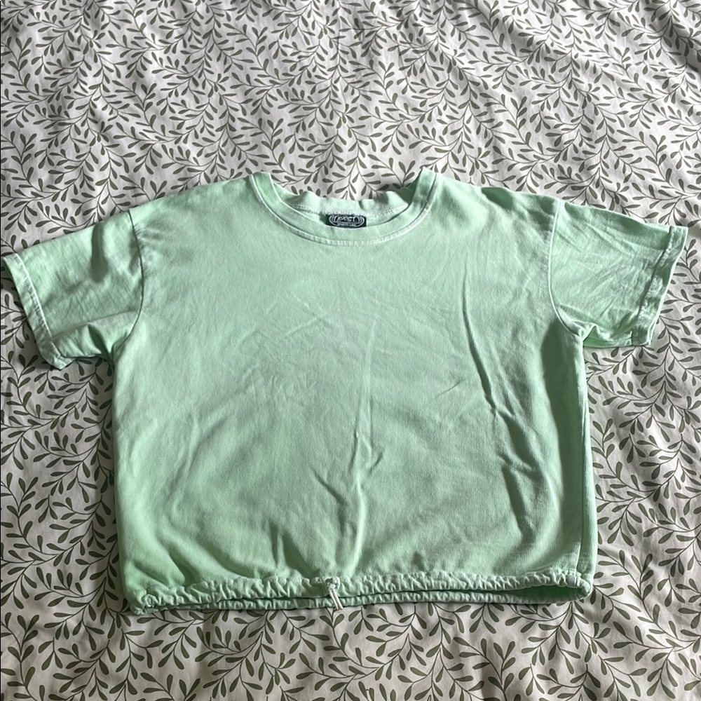 💚FREE W/ PURCHASE Exist Sports Line Mint Green T-Shirt with Adjustable Tie Waist